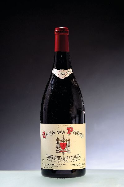 1 Magnum-Flasche 2005 Paul Avril Clos des Papes, Chateauneuf-du-Pape, Rhone, Frankreich, 150 cl, 15,5 % Vol., Füllstand: high fill, hervorragende ...