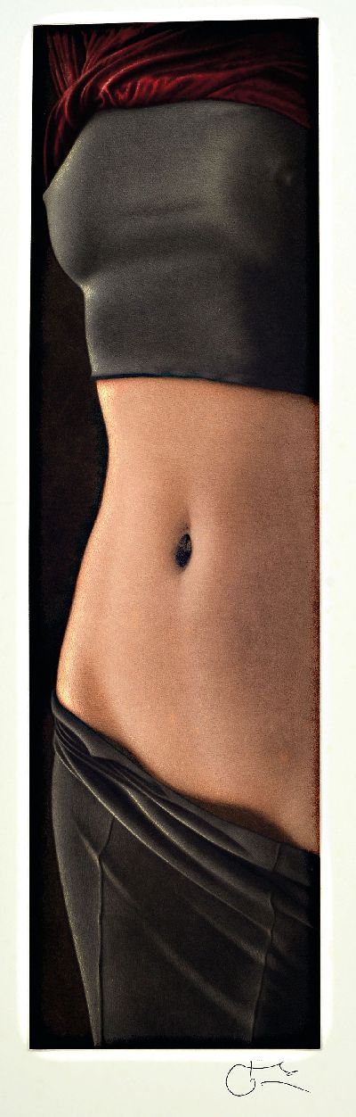 Willi Kissmer, 1951-2018, Langer Halbakt V, Radierung mit Stempelsignatur und Nachlaßstempel, ca. 69x19cm