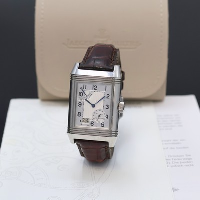 Jaeger-LeCoultre Reverso Grande Date Armbanduhr Referenz 240.8.15, Schweiz verk. lt. beil. Pap. 10/2007, Handaufzug, um 180 Grad drehb. ...