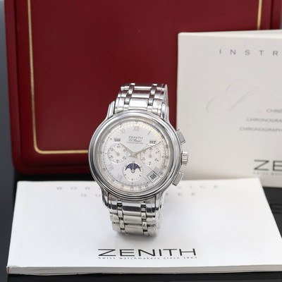 ZENITH hochfeiner Schaltradchronograph in Chronometerqualität Serie Chronomaster Referenz 01.0240.410, Schweiz um 2000, Automatik, beids. vergl. ...