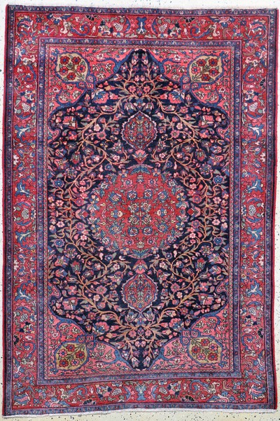 Bidjar antik, Persien, Anfang 20.Jhd, Wolleauf Baumwolle, ca. 195 x 134 cm, EHZ: 3