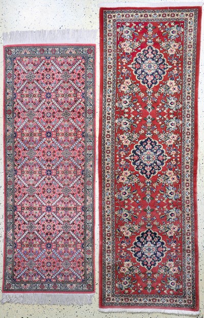 2 Lots Ghom Kork, Persien, Ende 20.Jhd, Korkwolle, ca. 229 x 76 cm, & ca. 190 x 71 cm, EHZ: 2