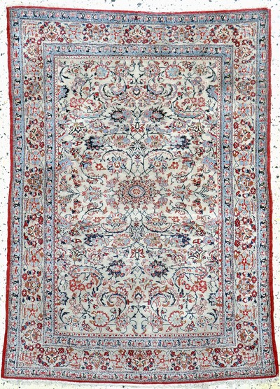 Nain"Tudeschk"fein, Persien, Anfang 20.Jhd,Korkwolle, ca. 135 x 100 cm, EHZ: 3