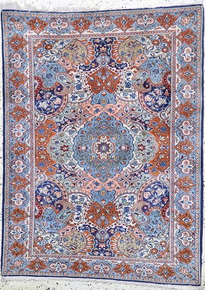 Sarogh fein, Persien, Mitte 20.Jhd, Korkwolle auf Baumwolle, ca. 151 x 112 cm, EHZ: 2