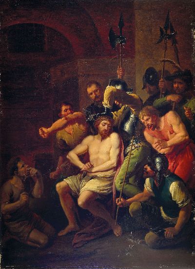 Umkreis Christian Wilhelm Ernst Dietrich genannt Dietricy, 1712 Weimar-1774 Dresden, Passion Christi, Dornenkrönung, vielfigurige und in ...