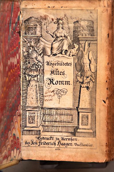Johann Friedrich Haagen (erw. um 1668): Abgebildetes Altes Romm, Arnheim, Haagen 1662 , 16°, Pergamenteinband, 432 S. + Register, 101 (von 128) ...