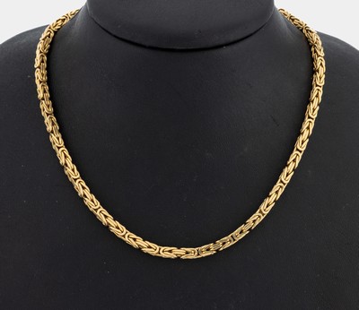 18 kt Gold Königskette, GG 750/000, D. ca. 3.75 cm, L. ca. 50 cm, Karabinerschließe, ca. 57.8 g