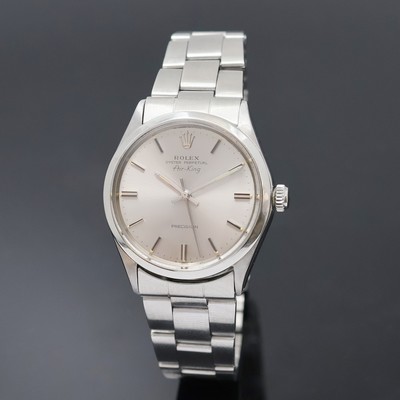 ROLEX Herrenarmbanduhr Oyster Perpetual Air-King Precision Referenz 5500/1002, Automatik, Schweiz lt. Bodenstempel 1. Quartal 1970, Edelstahlgeh. ...