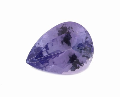 Loser Tansanit, ca. 1.86 ct, facett. Tropfen