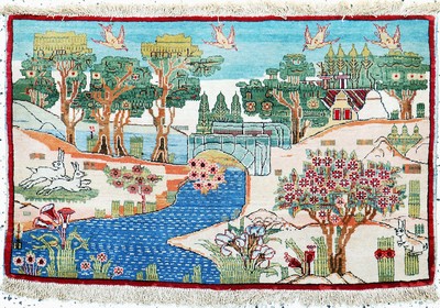 Keschan alt, Persien, Anfang 20.Jhd, Wolle auf Baumwolle, ca. 93 x 58 cm, EHZ: 2