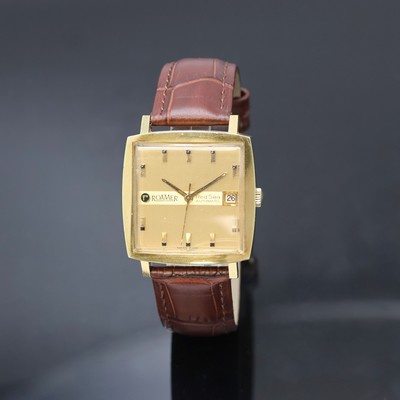 ROAMER Herrenarmbanduhr Red Sea Referenz 479.9230.601, Automatik, Schweiz um 1968, verg. Stülpgeh., gold. Zifferbl. m. aufgel. Indizes, Anz. v. ...