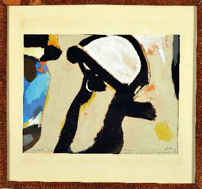 Hans Laabs, 1915-2004, Ohne Titel, Gouache auf Papier, rechts unten sign., ca. 19x23cm, u.Gl., R.