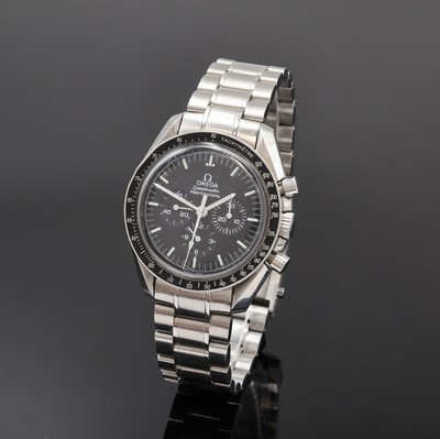 OMEGA Speedmaster Professional Armbandchronograph Referenz 1450022/3450022, Schweiz um 1995, Handaufzug, Edelstahlgeh. inkl. orig. Gliederband m. ...