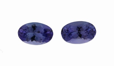 Lot 2 lose Tansanite, zus. ca. 1.92 ct, ovalfacett.