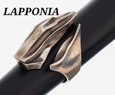 LAPPONIA Ring, Finnland, 1978, 925er Silber, typ. abstraktes Design, RW 54