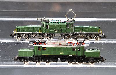 Märklin, Spur H0, Zugset 3300 2x "Krokodil", 125 Jahre Märklin, Bj. um 1984, E-Lok Be 6/8 13302-SBB/CFF und E-Lok 194 155-8-DB, OVP, ...