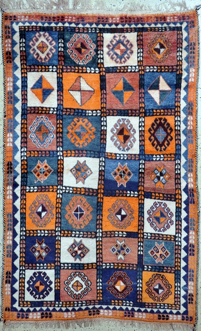 Gashgai Gabbeh, Persien, Mitte 20.Jhd., Wolle auf Wolle, ca. 225 x 145 cm, EHZ: 2