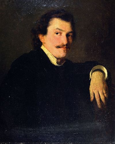 Alois Erdelt, 1851 Herzogswalde-1911 München, Bildnis eines Mannes im mittleren Alter, Bruststück mit aufgelehntem Arm, links oben signiert und ...
