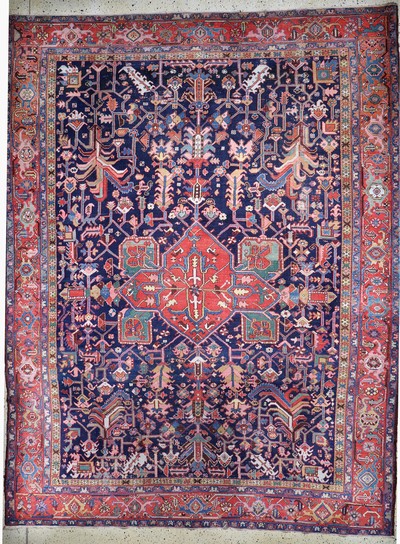 Antiker Heriz, Persien, um 1900, Wolle auf Baumwolle, ca. 400 x 303 cm, EHZ: 3