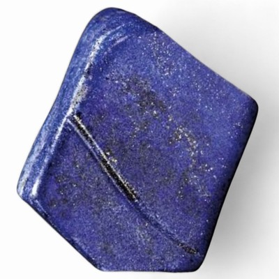 Lapislazuli in Freiform, Afghanistan, mit Pyrit- und Calicit-Einschlüssen, unregelmässige Form mit Vor- und Rücksprüngen, ca. 2970g, ca. 7x15x11 ...