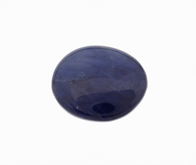 Loser Sternsaphir, 19.90 ct, Cabochon, 18.27 x17.07 x 5.80 mm, Herkunft Mogok/Myanmar, keineAnzeichen für Erhitzung, AGGL-Expertise ...