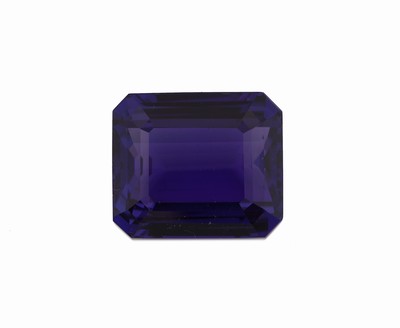 Loser Tansanit, 21.864 ct, oktagonaler Treppenschliff, 16.90 x 14.50 x 9.01 mm, Reinheit vsi, hervorragende Farbe, EPI Zertifikat und Wertgutachten ...