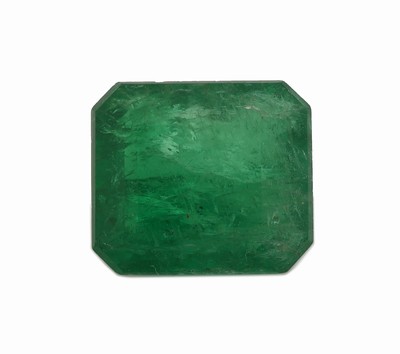 Loser Smaragd, 10.02 ct, 13.8 x 12.2 x 7.7 mm,oktagonaler Treppenschliff, Herkunft Sambia, Wertgutachten über 20000 EUR anbei