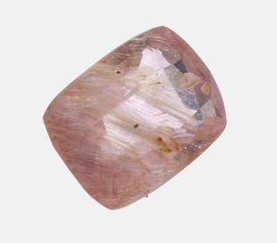 Loser Poudretteit, 7.007 ct, 14.28 x 10.37 x 7.57 mm, Cushion Cut, orangy Pink, AGL -Expertise anbei, Wertgutachten über 145000 EUR anbei