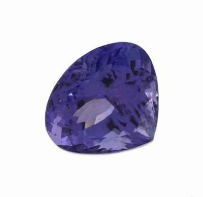 Loser Tansanit, ca. 4.98 ct, facett. Tropfen, ca. 10.26 x 11.75 x 6.82 mm