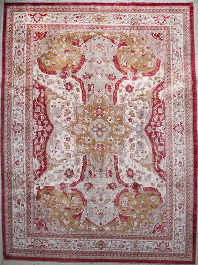 Ziegler, Pakistan, Ende 20.Jhd, Wolle auf Baumwolle, ca. 362 x 275 cm, EHZ: 2