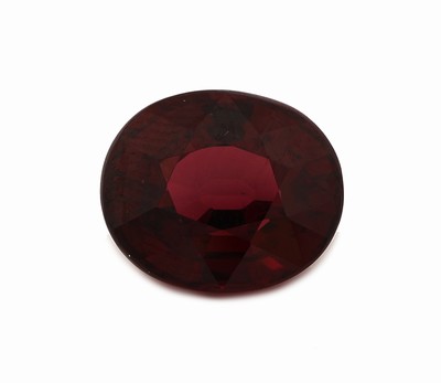 Loser Rhodolith, ca. 7.15 ct, schöne Farbe, ovalfacett.