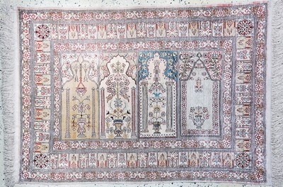 Seiden Kayseri"Saf", Türkei, Mitte 20.Jhd, reine Naturseide, ca. 88 x 124 cm, EHZ: 2