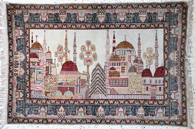 Kayseri antik Türkei, "Hadjia Sophia Moschee", um 1900, Wolle auf Baumwolle, ca. 195 x 135 cm, EHZ: 2