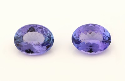 Lot 2 lose ovalfacett. Tansanite, zus. ca. 3.34 ct