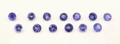 Lot lose rundfacett. Tansanite, zus. ca. 6.11 ct