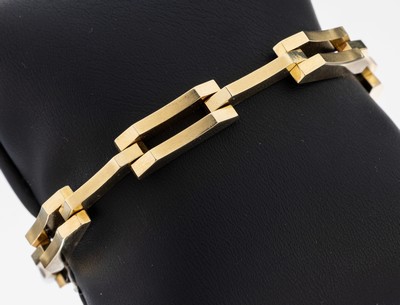 14 kt Gold Armband, GG 585/000, L. ca. 19 cm, Kastenschloss mit Sicherheitsacht, ca. 19.5 g