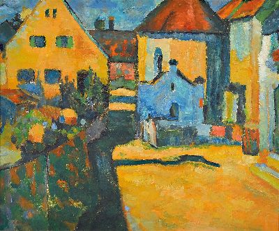 Roland Ladwig, 1935 Wedel-2014 Berlin, expressiv-realistische Dorflandschaft, links unten signiert, Öl/Lwd, ungerahmt 50x60 cm; Ladwig studierte in ...