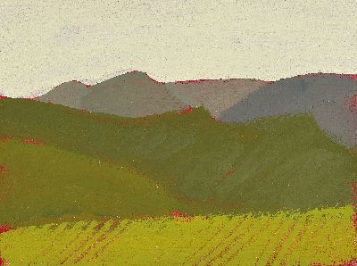 Albert Borchardt, geb. 1961 Hitzhof/Siegkreis , 3 Ölstudien auf Malplatte, Kulturlandschaften, je verso signiert, 18x24 cm, Rahmen 23x30/28x34 cm; ...