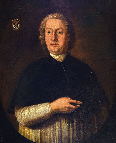 Unbekannter Porträtist, deutsch, Mitte 19. Jh., Porträt eines Würdenträgers, Öl/Lwd, ca. 82x67cm, R. ca. 91x75cm