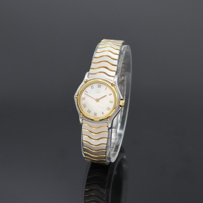 EBEL Classic Sport Damenarmbanduhr Referenz 1057901, Schweiz um 2000, quarz, Monocoque- Geh. Edelstahl/Gold komb. inkl. Wellengliederband m. ...