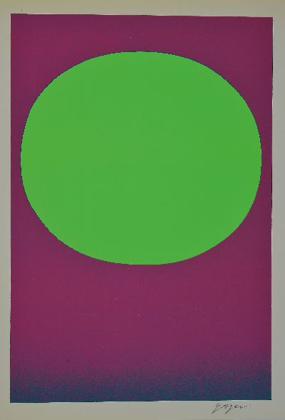 Rupprecht Geiger, 1908-2009, signierte Farbserigrafie 1970- Handdruck gefertigt unter Aufsicht des Künstler von Institut Manfred Laube in München, ...