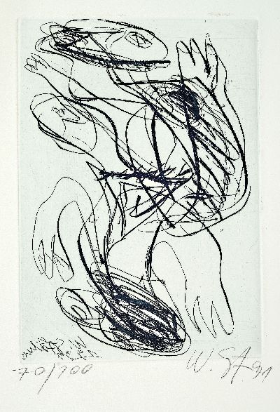 Walter Stöhrer 1937-2000. Aquatinta Radierung, sign., dat. 1991, in der Platte sign., num. 70/100, ca. 28,5x 22,5 cm