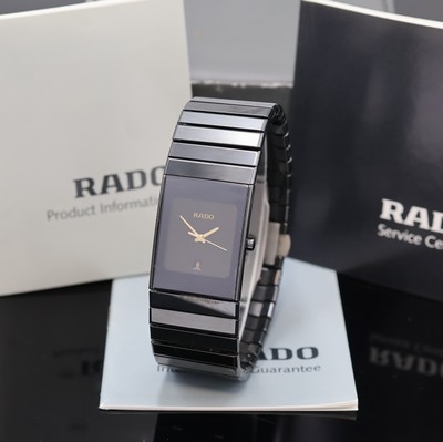 RADO Diastar Armbanduhr Referenz 111.0348.3, Schweiz verk. lt. beil. Pap. 12/1993, quarz, Keramikgeh. inkl. Keramik-Gliederband m. dopp. ...