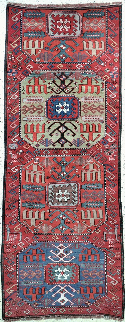 "Chaili"Shirwan, Kaukasus, um 1900, Wolle auf Wolle, ca. 270 x 110 cm, EHZ: 2-3