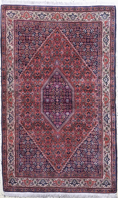 Bidjar fein, Persien, Ende 20.Jhd, Korkwolle auf Baumwolle, ca. 184 x 114 cm, EHZ: 1-2