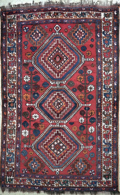 Ghaschgai, Persien, Mitte 20.Jhd, Wolle aufWolle, ca. 250 x 160 cm, EHZ: 2