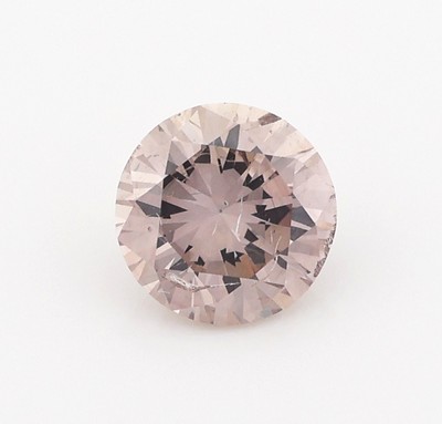 Loser Brillant, 0.45 ct Natural Light Pinkish Brown, 4.96 - 5.01 x 3.02 mm, GIA-Expertise
