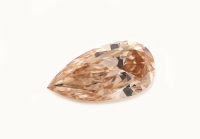 Loser Diamanttropfen, 0.46 ct Natural Fancy Orange-Brown/si1, 7.49 x 3.83 x 2.40 mm, GIA- Expertise