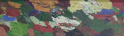 Sigrid Kopfermann, 1923 Berlin-2011 Düsseldorf, Abstrakte Landschaftsdarstellung, Öl/Lwd, rückseitig signiert und betitelt Landschaft- liches Bild ...