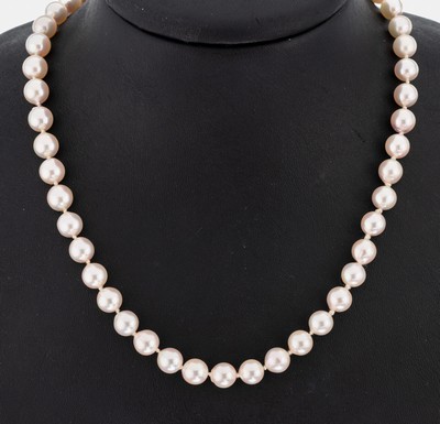 Akoyazuchtperl-Collier, endlos, Perlen, D. ca. 7.1-7.3 mm, L. ca. 90 cm